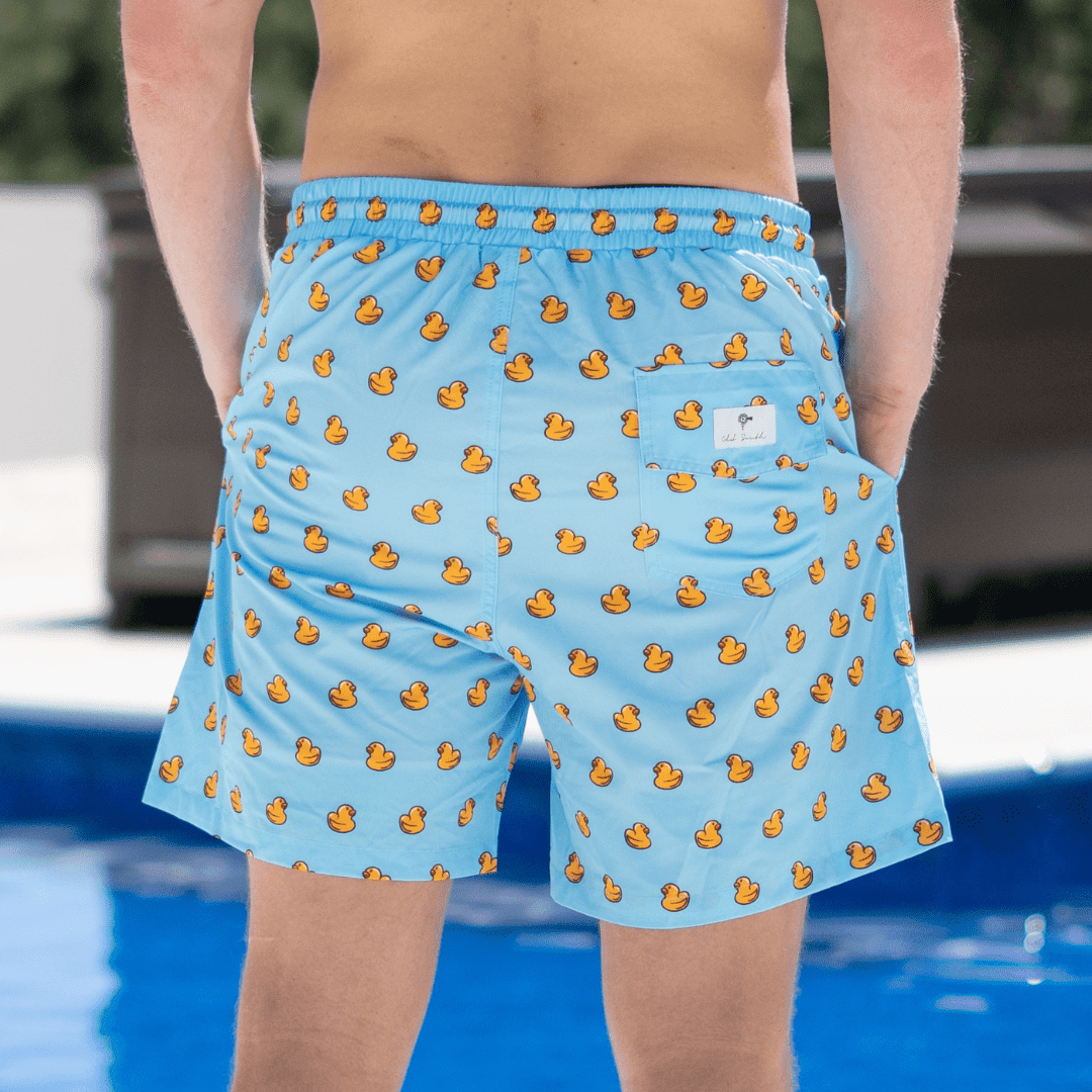 Rubber Duckie - Lined Swim Trunks - Old South Apparel