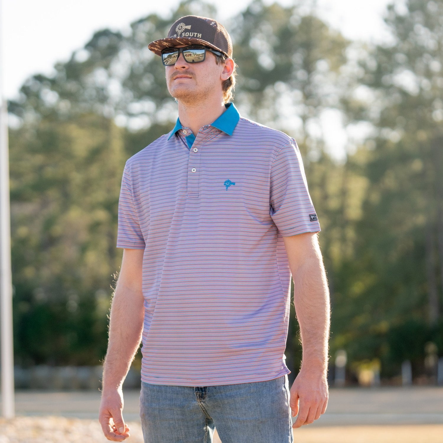 Rusty Microstripe - Performance Polo - Old South Apparel