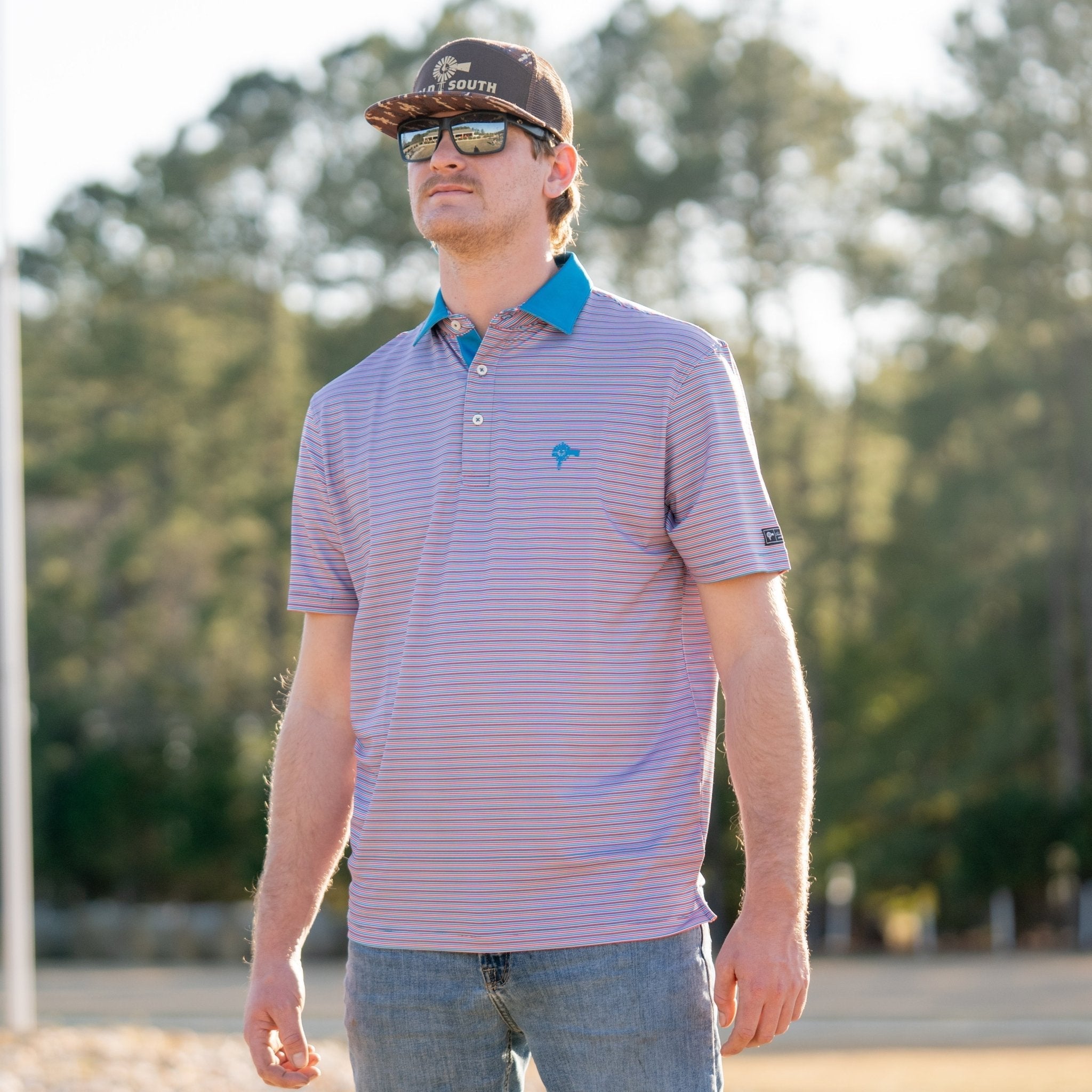 Rusty Microstripe - Performance Polo - Old South Apparel