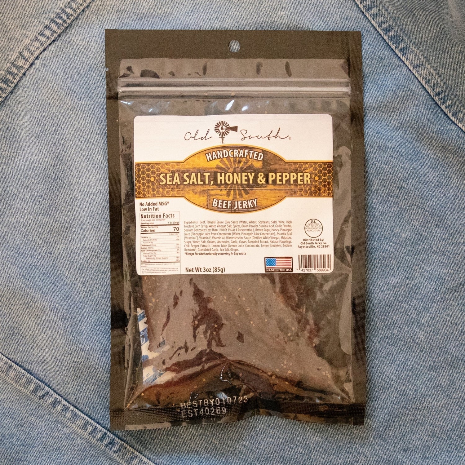 Sea Salt Honey and Pepper - Beef Jerky - Old South Apparel