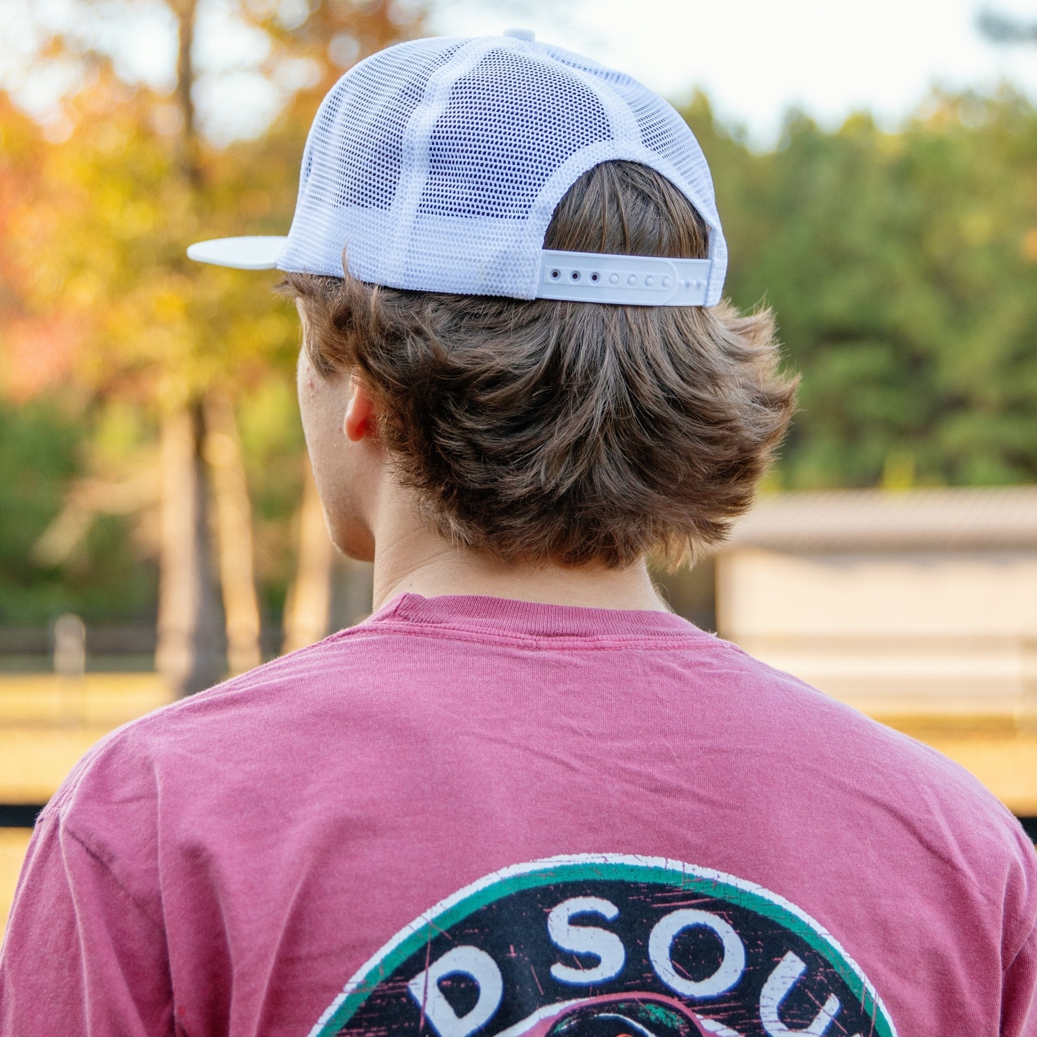 Signature Leather Patch Whiteout - Trucker Hat - Old South Apparel