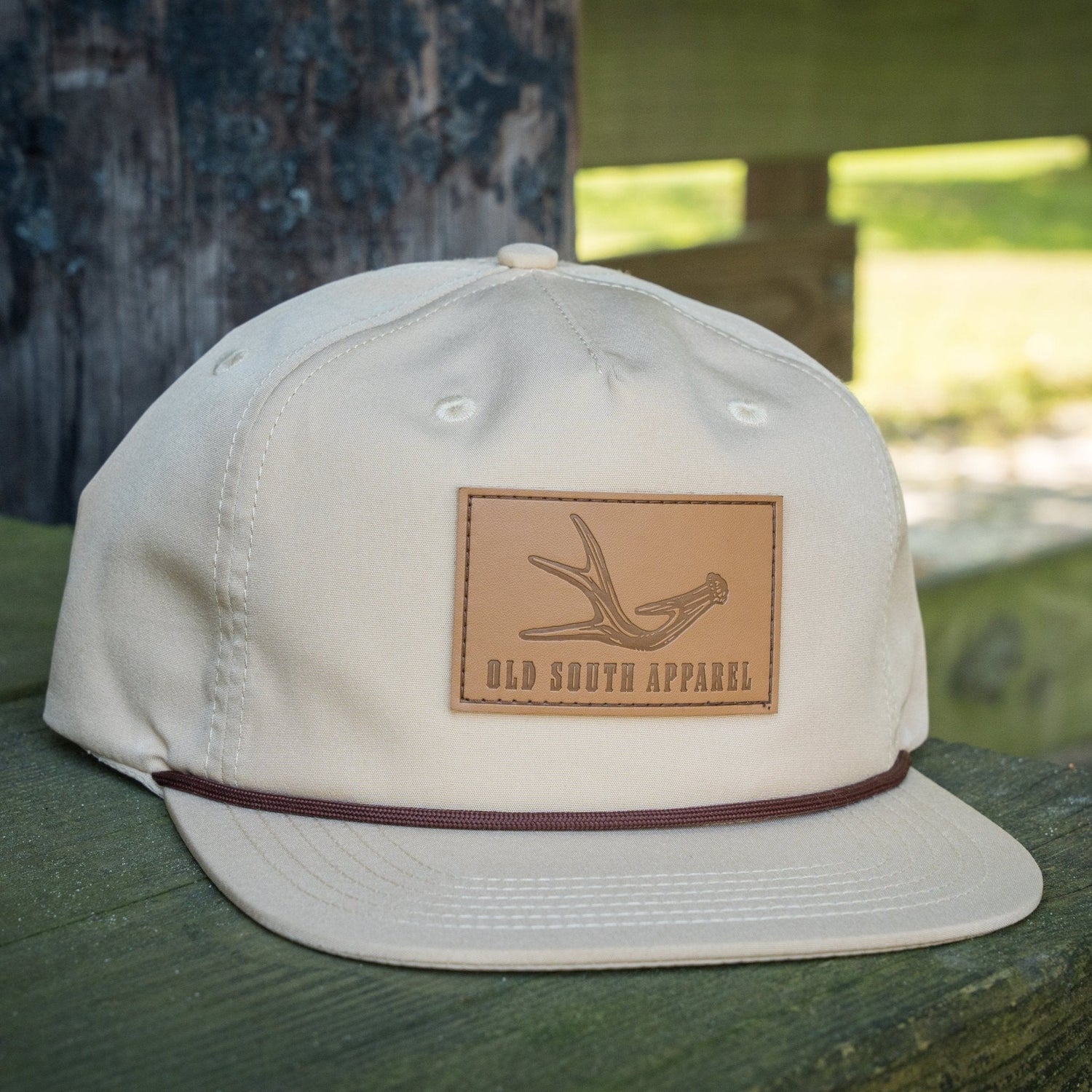 Single Antler Leather Patch - Trucker Hat - Old South Apparel