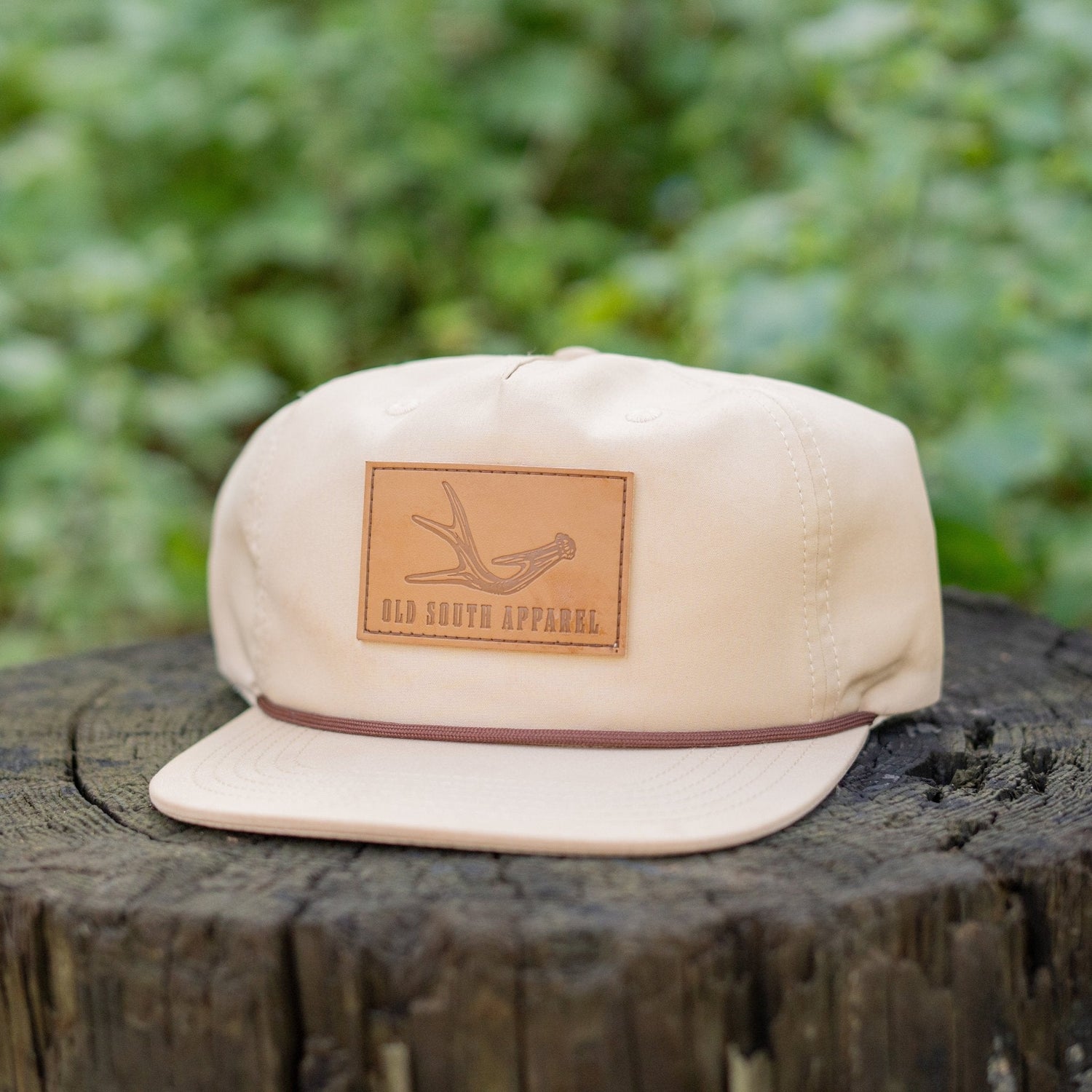 Single Antler Leather Patch - Trucker Hat - Old South Apparel