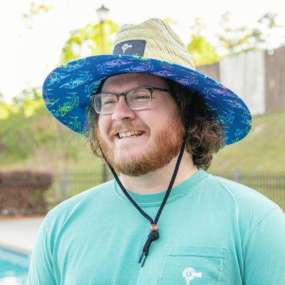Skully Colored - Straw Hat - Old South Apparel