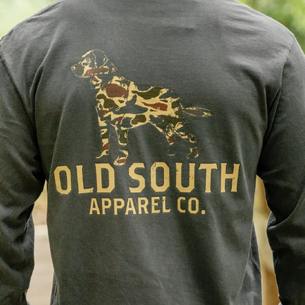 Thicket Camo with Dog Outline - Long Sleeve - Old South Apparel