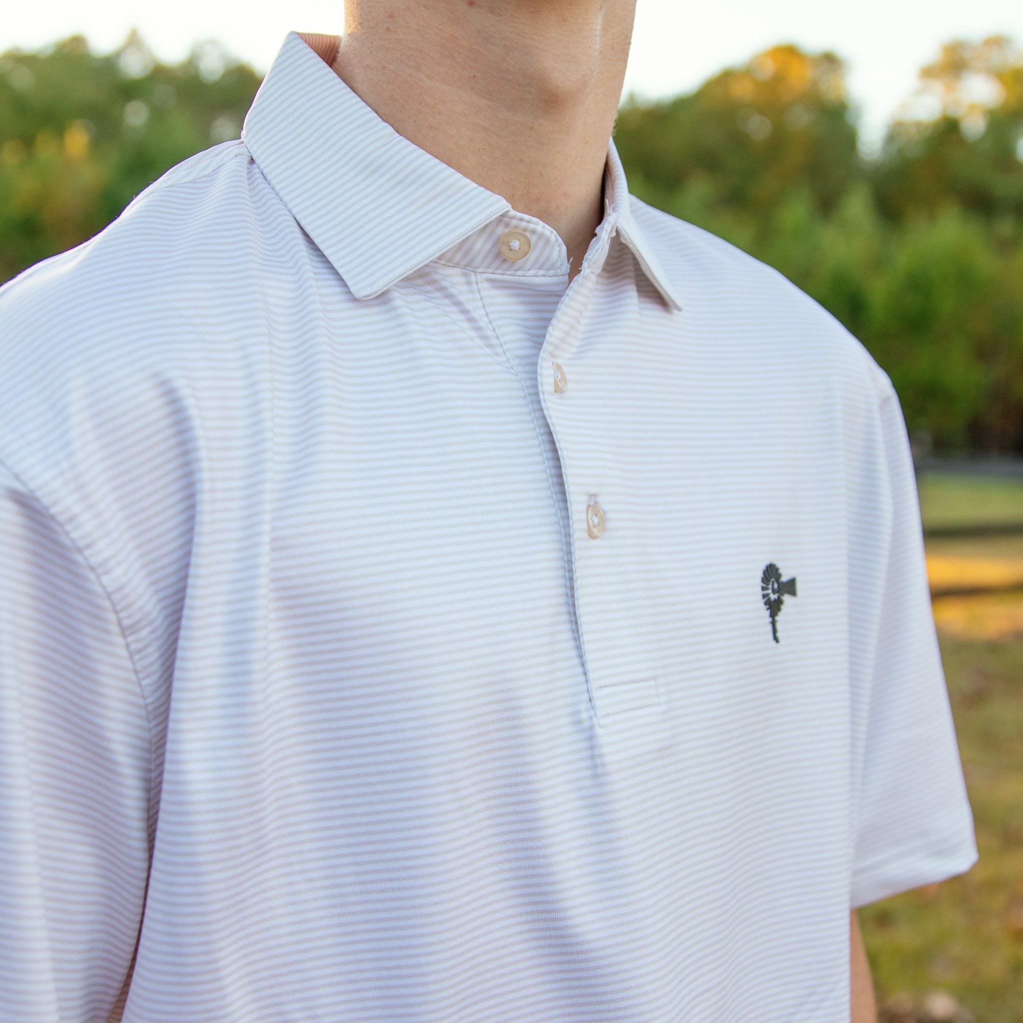 Thin Stripe Microstripe - Performance Polo - Old South Apparel