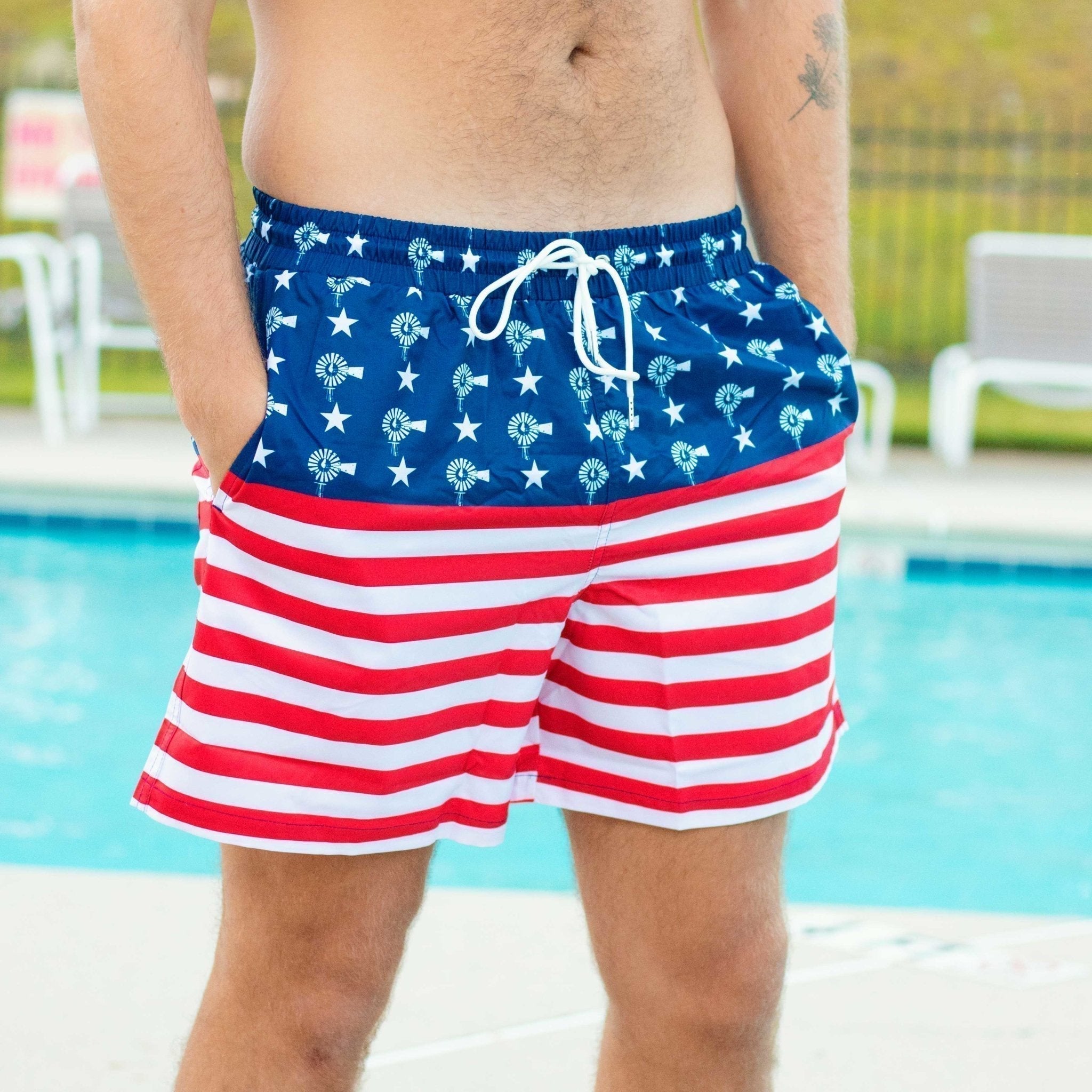 USA - Soft Mesh Swim Trunks - Old South Apparel