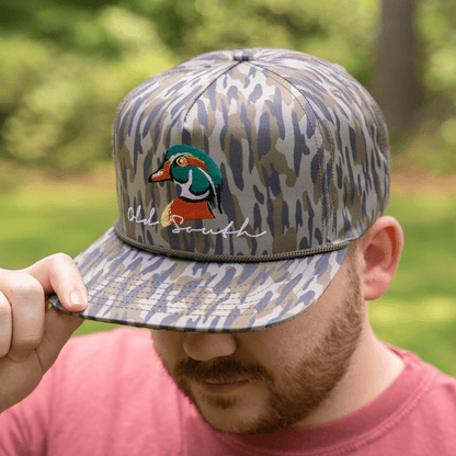 Wood Duck Head Osland Camo - Trucker Hat - Old South Apparel