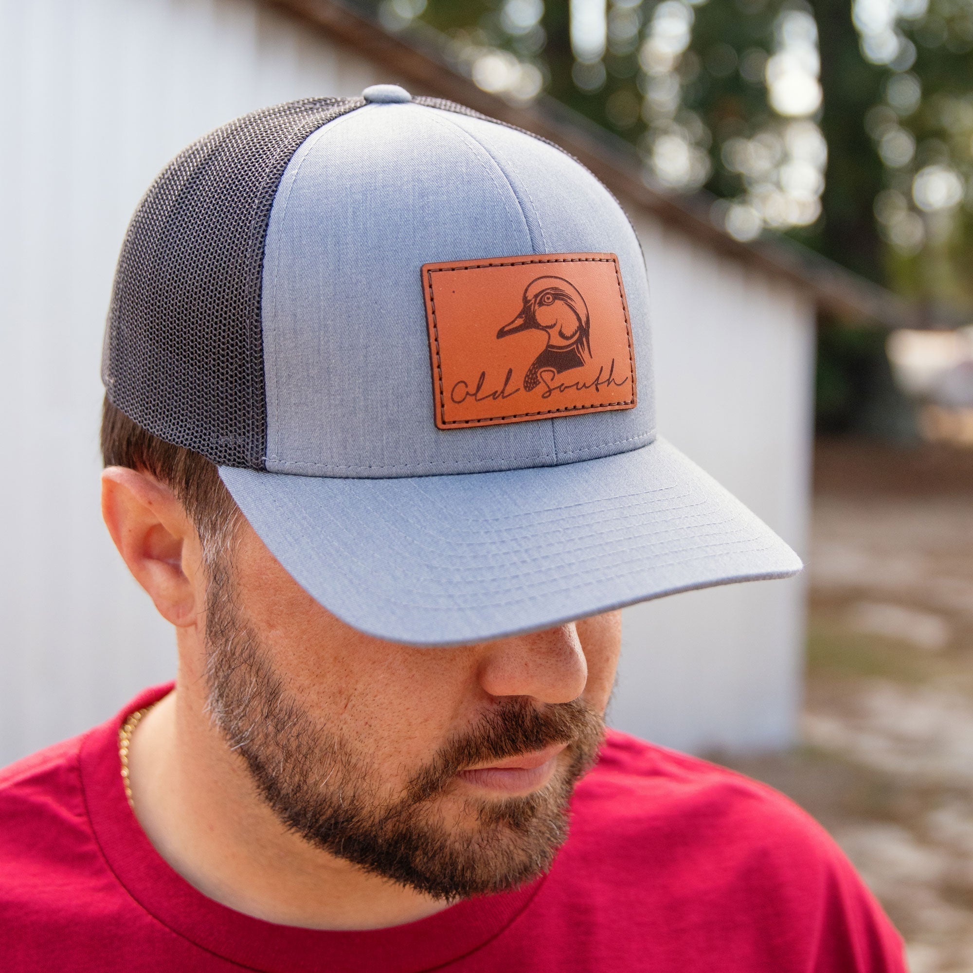 Wood Duck Leather Patch - Trucker Hat - Old South Apparel