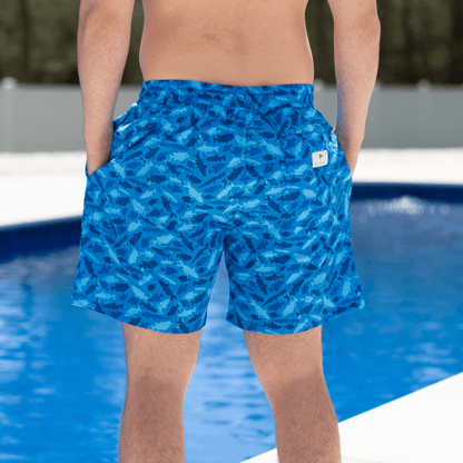 OldSouthApparel_Freshwater Fish Camo - Lined Swim Trunks
