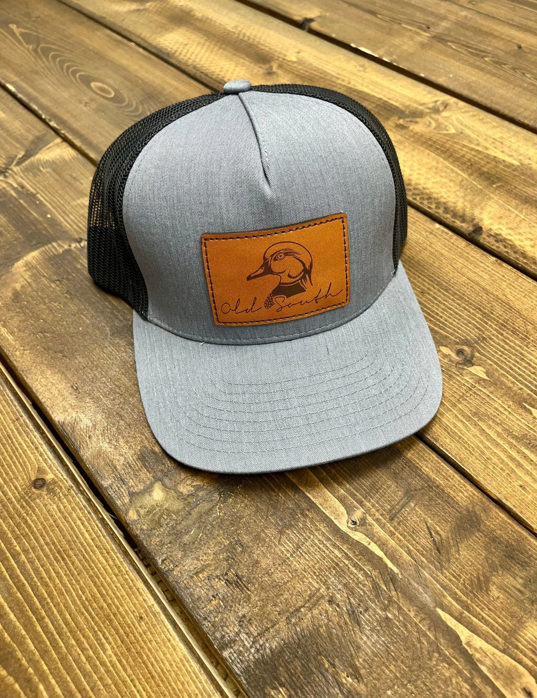 OldSouthApparel_Wood Duck Leather Patch - Trucker Hat